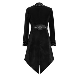 Crubelon Men Steampunk Vintage Jacket Gothic Victorian Frock Coat Uniform (XX-Large, Black)