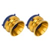 1 Pair NAB Hub Adapters Polished Aluminum Alloy Universal Loading