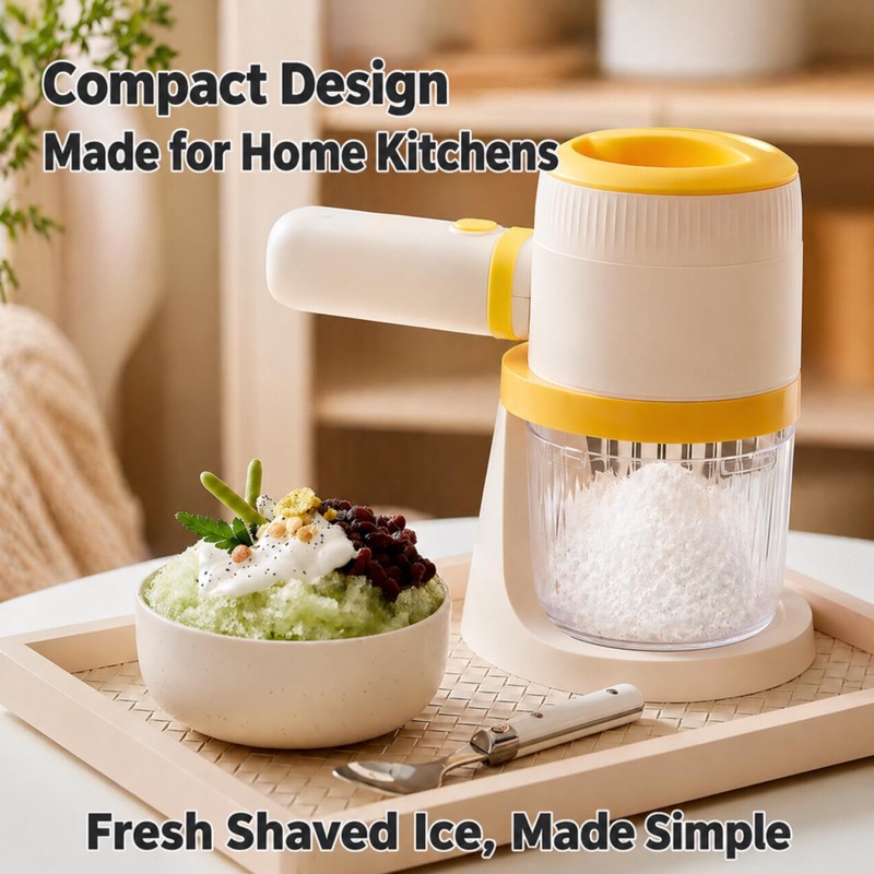 Electric Snow Cone Shaved Ice Machine, Handheld Shaved Ice &
