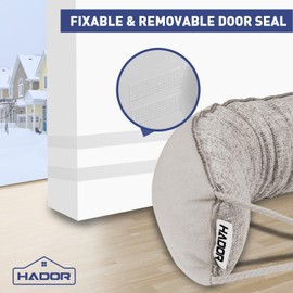 HADOR Door Draft Stopper for Bottom of Doors 30 Inch, Weighted Under Door Snake Noise/Breeze/Cold Air Blocker, Gray Soundproof Door Pillow Stopper