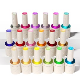 VENALISA V5 Gel Nail Polish Kit of 22 Pcs With Color Display Card Semi-transparent Jelly Gel Polish Set Sheer Red Black Green Soak Off Salon Nail Art DIY at Home Manicure