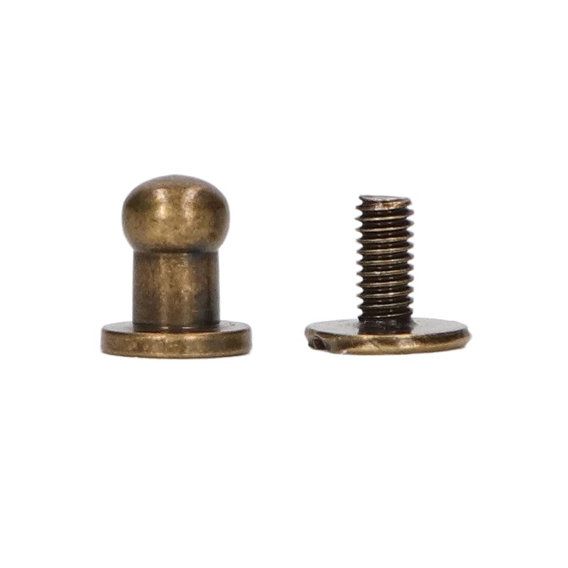 200 Sets Chicago Screws Round Head Rivets 7x5mm DIY Handcraft