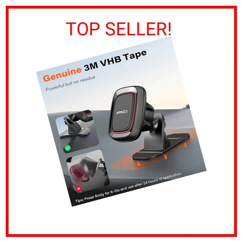 APPS2Car [2 Pack] Magnetic Phone Holder for Car, APPS2Car [Super