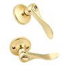 8 Pack Polished Brass Interior Door Handles Drop Privacy Door