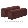 sourcing map 2Pcs Stretch Armrest Covers, Polyester Soft Couch Armchair