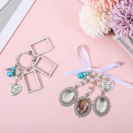 oruola 2pcs Bridal Bouquet Charm,Oval Square Wedding Bouquet Photo Charms,Bouquet Charms for Wedding Memory,Bridal Picture Charm You are Always in My Heart DIY Bouquet Memorial Charm