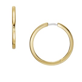 Fossil JF04638710 All Stacked Up Hoop Earrings for Women Stainless Steel Gold, Stainless Steel, No Gemstone
