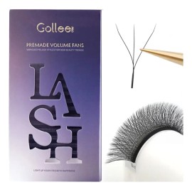 Pestañas Prearmadas Gollee W 3D Curvatura D Negro Espesor 0.07mm Resistentes