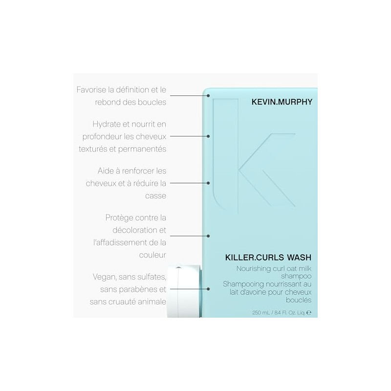 Kevin.Murphy Killer.Curls Wash Curl Shampoo, 250 ml | Oat Milk