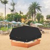 Outdoor Hexagonal Sandbox Cover with Two Night-Vision Reflective Handles and