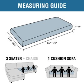 H.VERSAILTEX Velvet Stretch Individual Couch Cushion Cover Plush Cushion Slipcover for Loveseat Sofa Cushion Furniture Protector Seat Cushion Sofa Cover (1 Piece Sofa Cushion Cover, Grey)