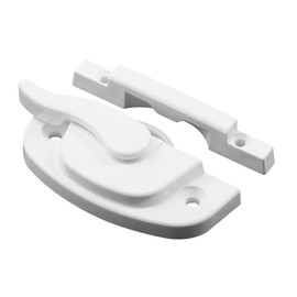 Prime-Line F 2669 Sash Lock, 2-1/16 In. Hole Centers, Fits Single and Double Hung Vinyl Windows, Vinyl Construction, White, (Single Pack)