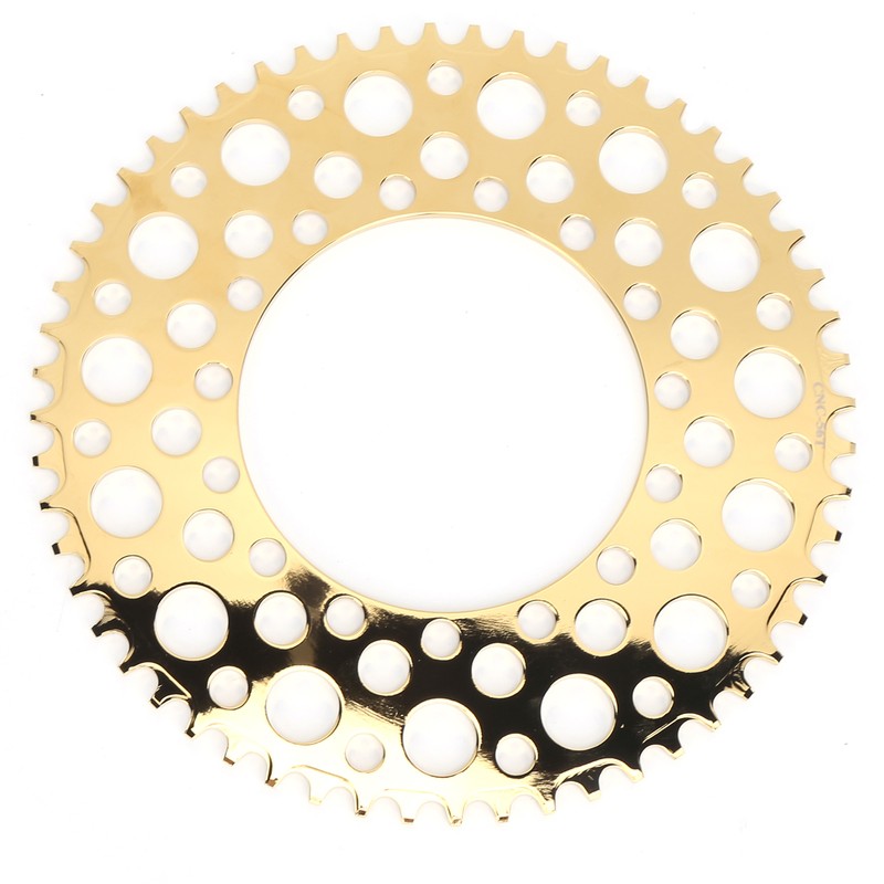 Folding Bicycle Chainwheel Smooth Fastness AntiCorrosion Wearproof Bike Chainring(Titanium Gold