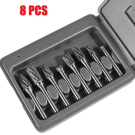 Unbranded 1/4'' Double Cut Tungsten Steel Carbide Rotary Burr Die Grinder Shank Bit Set US