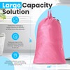 Large Mesh Laundry Bag - Carry Handles, Secure Drawstring Closure,