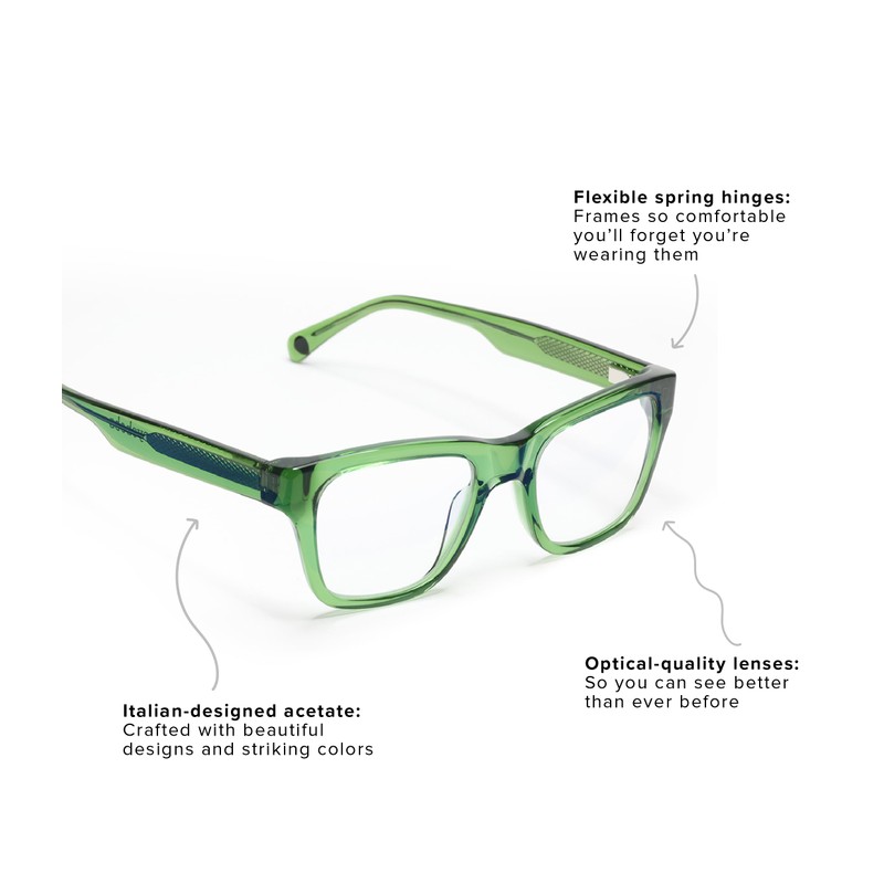 eyebobs Kvetcher Unisex Premium Readers, Tortoise & Black Front with