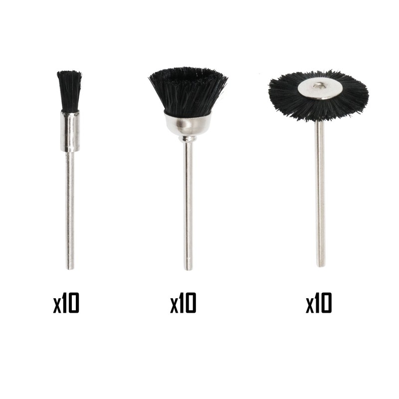 NIUPIKA Soft Nylon Bristle Brushes Cup Wire Brush Set Cleaning