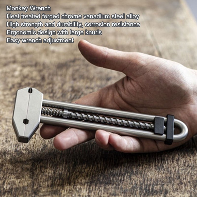 Monkey Wrench Spanner Multifunctional Portable Adjustable Ergonomic Hardware Universal Tool