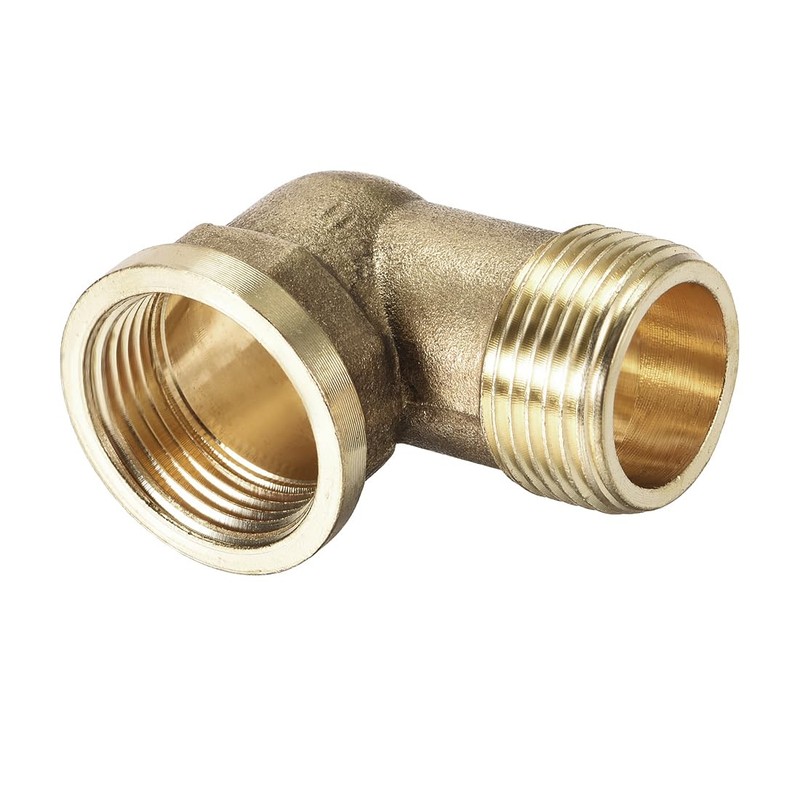 sourcing map Brass Pipe Fitting 90 Degree Elbow 3/4 (BSP)