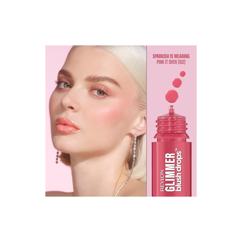 Rubor Revlon Glimmer Blush Drops Tono Pink it over 9.4ml