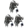 THE FANTASY Tattoo Sticker Wolf Tribal hb820 [A5 Size, Pack