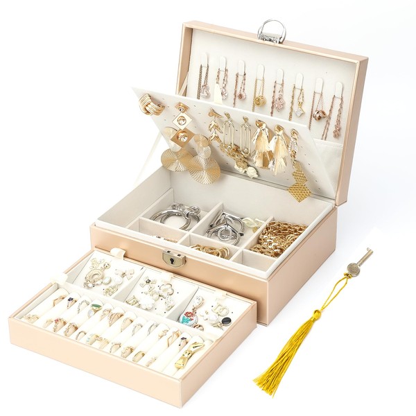 BOOVO Earring Jewelry Box For Women Girl Stud Organizer, 4