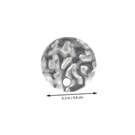 SAFIGLE 100pcs Round Piece Ear Studs Round Earring Findings Earring Hooks for Jewelry Making Hammered Earring Findings Earring Cards Earrings Posts Earring Studs Stainless Steel