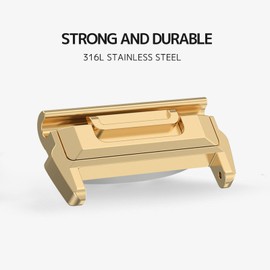 NINKI Compatible with Garmin Fenix 8 Bands 43 mm Plug Adapter Stainless Steel Metal Band Connector Quick Release Spring Bars Adapter for Fenix 8 43 mm Bracelet Adapter Gold