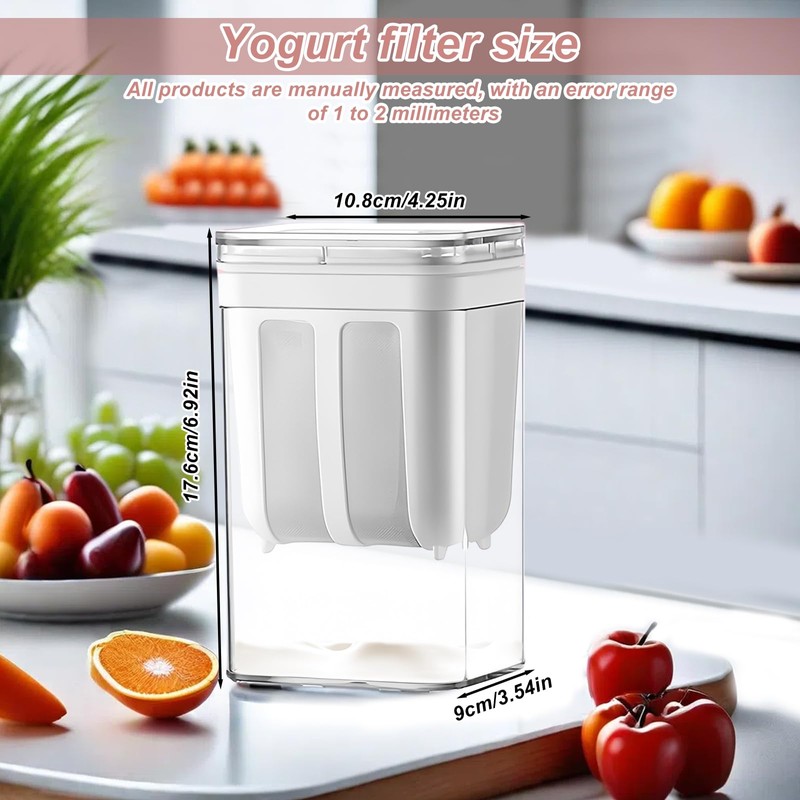 Greek Yoghurt Sieve Whey Separator: Simple Lid Milk Strainer with
