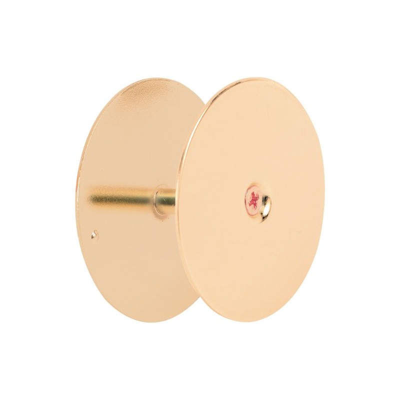 Prime-Line U 9516 Steel Door Hole Cover Plate, Brass (Single