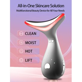 Abscalar Red Light Therapy for Face,Facial and Neck Massager,Light Therapy Wand,Black