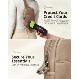 Vantamo Cross Body Bag Women with RFID Protection, Anti-Pickpocket Clip & Premium Material, Stylish Sling Bag Women with Silver Zipper, Secure Anti Theft Crossbody for Travel & Everyday Use