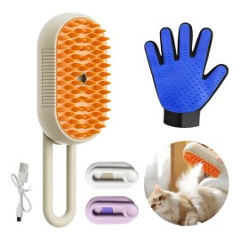 3 In 1 Depilación Cepillo De Vapor Para Gato/perro Mascota