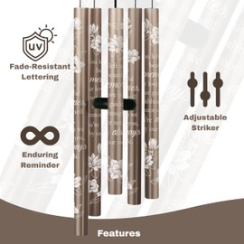 Carson 30" 'Beautiful Memories' Memorial Garden/Patio/Porch Outdoor Decor Windchime