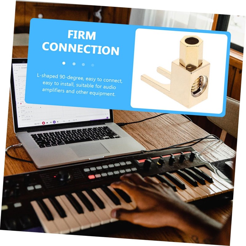 CAXUSD Right Angle Banana Plug Clips for Speaker Wire L-Shaped