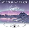 TRISHULA Evil of Eye Link Bracelet 925 Sterling Silver Evil