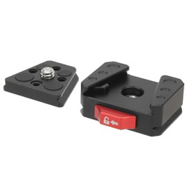 V Lock Assembly Kit, Female V Dock Male V Lock Quick Release Plate, V Mount Plate Cheese Plate for Stabilizer, Tripod, Cameras, 1/4 Inch Hole, 38mm Slot