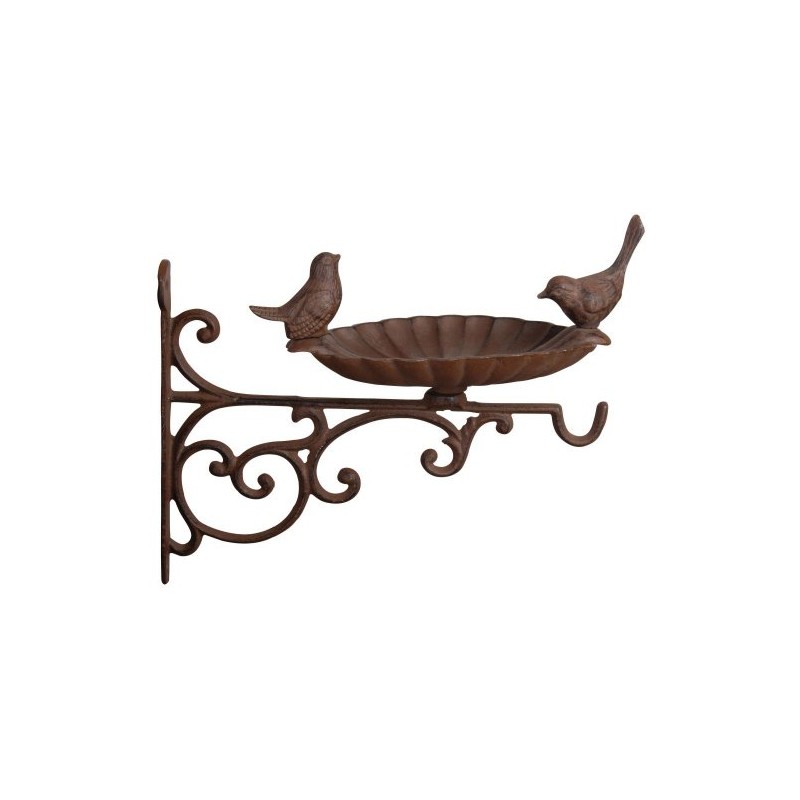 Esschert Design FB163 Cast Iron Birdbath with Bracket