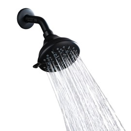 joyrain Multi-angle adjustable showerhead with standard arm and flange. Features a minimalist design, quick installation, and multiple color/spec options. (8 Spray Modes, Matte Black)