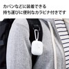 Elecom AVA-AP3TSWH Touch Slim Case with Carabiner, 3rd Generation AirPods
