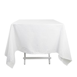 Balsa Circle 70-Inch x 70-Inch White Square Cotton Wedding Tablecloth Table Linens Wedding Party Events Decorations