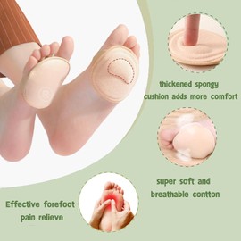 Metatarsal Pads Invisible Socks for Women and Men Soft Foot Pads for Ball of Feet Reusable Cushions for Runners Prevent Pain and Discomfort