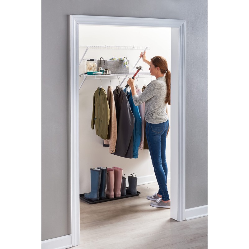 Rubbermaid Direct Wall Shelf, 3 Ft. Wide, Mounting Hardware Kit