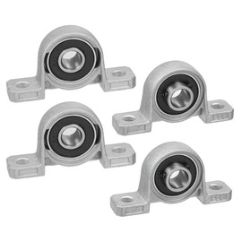 Saipor Pack of 4 KP08 Bearing Mounting Block 8 mm Bore Zinc Alloy Insert Ball Bearing Seat Cast Housing Bearing Pillow Block Bearing Block 3D Printer Accessory Kit