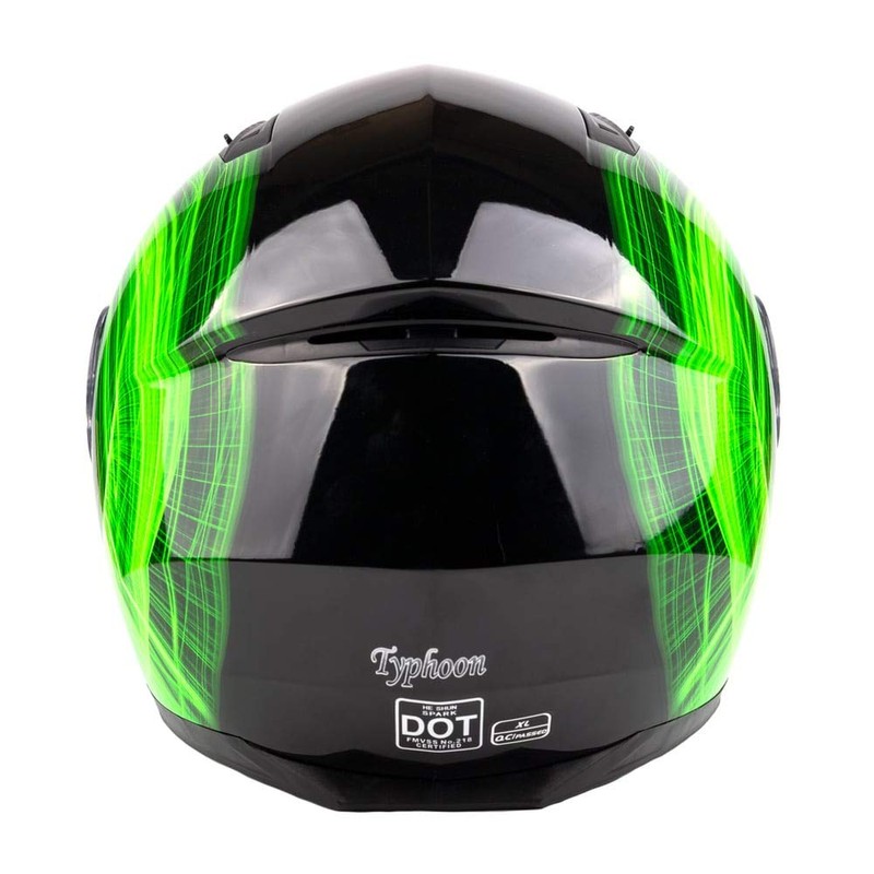 Typhoon TH158 Adult Modular Motorcycle Helmet DOT Dual Visor Full