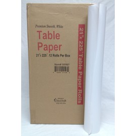 Premium Smooth Exam Table Paper Rolls 21x225, 12 Rolls per case