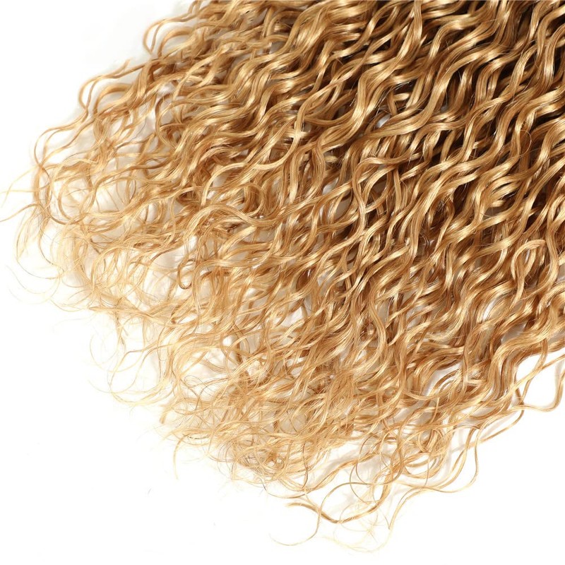 Color 27 Bundles Honey Blonde Kinky Curly Bundle 20 22