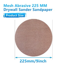 20 Pcs 9-Inch Mesh Sanding Discs, 180 Grit, Hook and Loop, Low-Dust Drywall Sandpaper for Electric Sanders, Pole Sanders & Dustless Drywall Sander with Vacuum