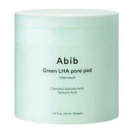 Aviv Abib Green LHA Pore Pad Clear Touch 210ml, 65 pads, 1 pack / 아비브 그린 LHA 모공 패드 클리어 터치 210ml, 65매입, 1개