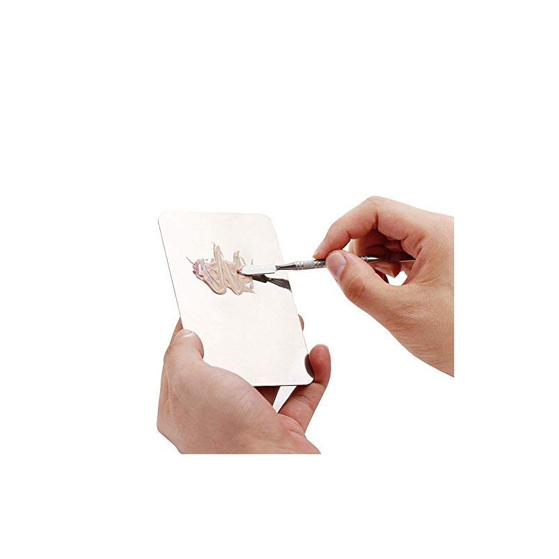 Paleta de Maquillaje Pequeña Espátula Cosmética de Acero Inoxidable Forma